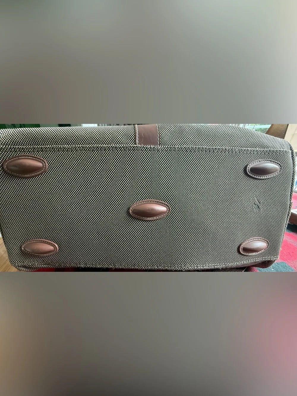 London Fog Canvas & Leather Travel Bag